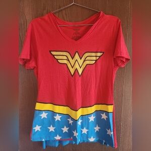 DC Red and Blue Wonder Woman Tee